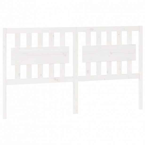 vidaXL Čelo postele bílé 155,5 x 4 x 100 cm masivní borovice
