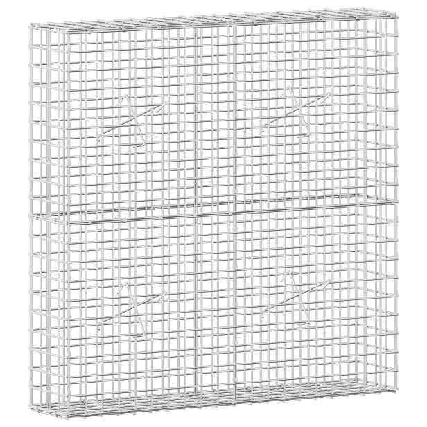 vidaXL Gabion s drátem 3,5 mm a síťkou 5x5 cm 100x20x100 cm
