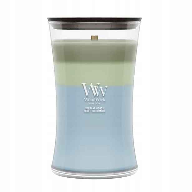 WoodWick Verdant Woods velká vonná svíčka Trilogy 610g
