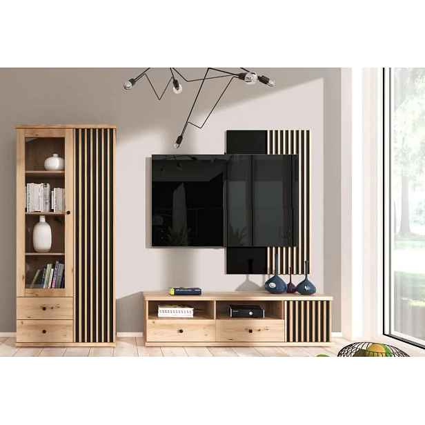 Casarredo Obývací sestava BARBUS dub artisan/černá