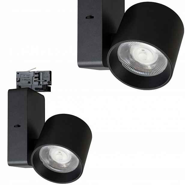 Černý reflektor na 3-fázový kolejnicový kabel Ojo 35W Led ML1109 Milagro