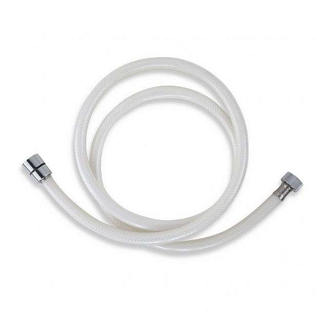 Hadice sprchová plastová Novaservis PVC/155,1, délka 150 cm, bílá/chrom