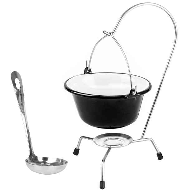 Perfect Home Servírovací kotlík se stojanem, naběračkou, 0,9L, 11234