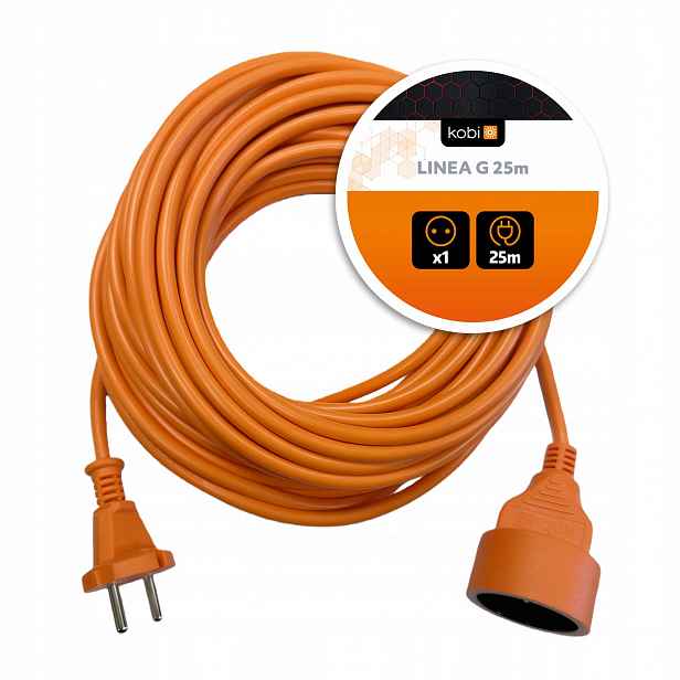 Prodlužovací Kabel 230V 25 m Oranžový Linea G Kobi