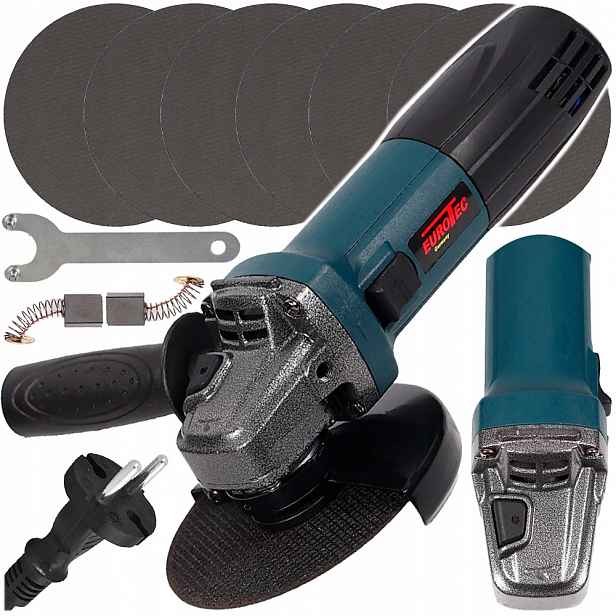 Úhlová Bruska 125 MM Bruska Diax 1400 W x 6 Kotoučů Silná Síťová Sada