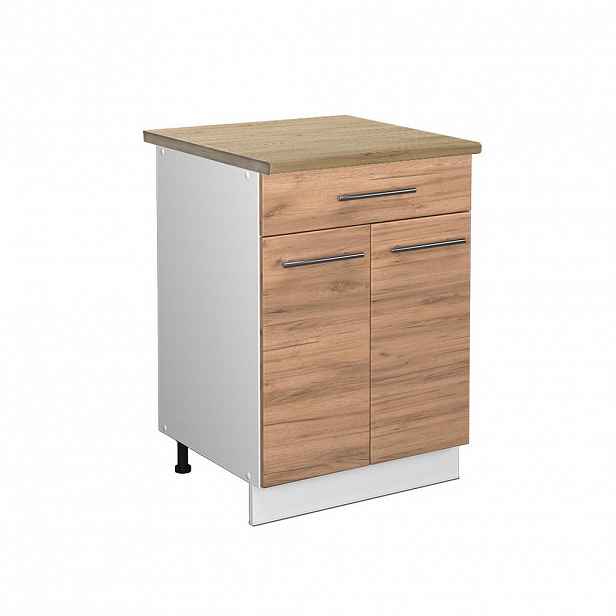 Vicco SPODNÍ SKŘÍŇKA KUCHYŇSKÉ LINKY Fame-Line Zlatý mocný dub 60 cm se zásuvkou, PD Dub