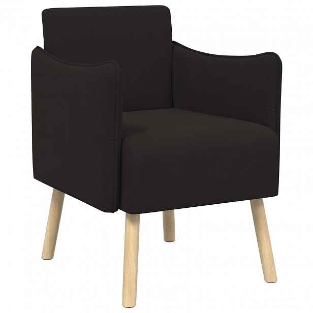 vidaXL Designové křeslo Černá Zrnitý samet