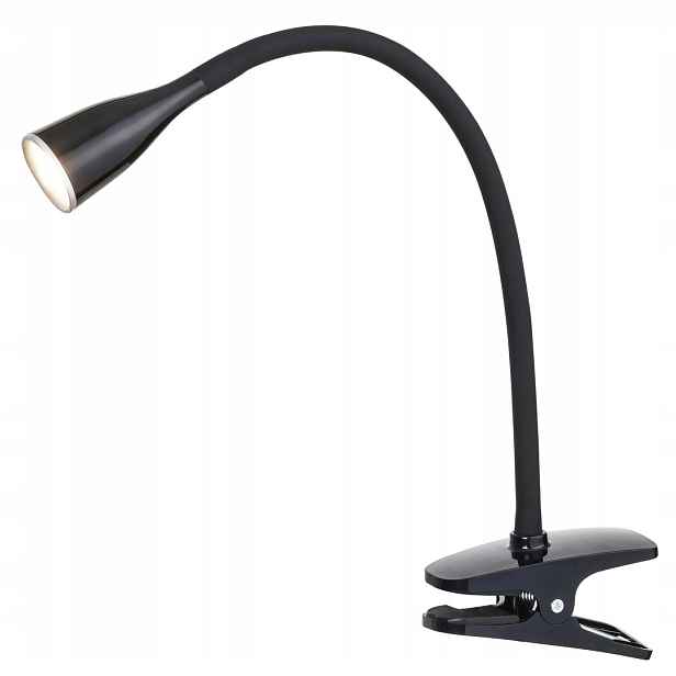 Noční lampa s Led klipem na čtení černá, ohebná, 35 cm, 3000K Rabalux