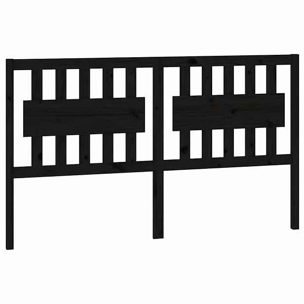 vidaXL Čelo postele černé 155,5 x 4 x 100 cm masivní borovice