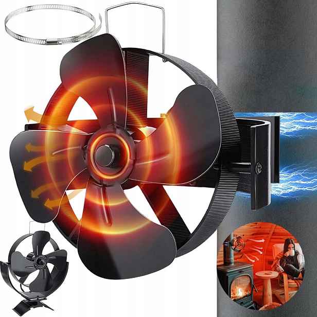 Termoelektrický Krbový Ventilátor Napájený Teplem, Krbový Ventilátor