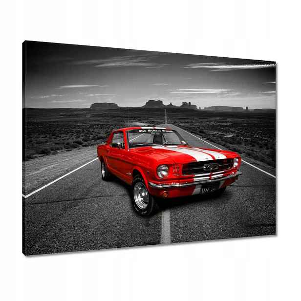 Obrazy 80x60 Červený Ford Mustang