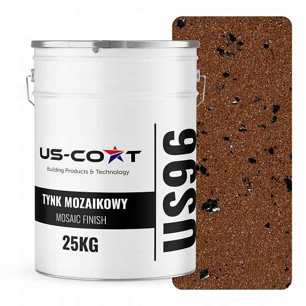 Mozaiková Omítka Mozaika 25 Kg Hnědá S Černou Slídou M94 Ozdobná Pryskyřičná