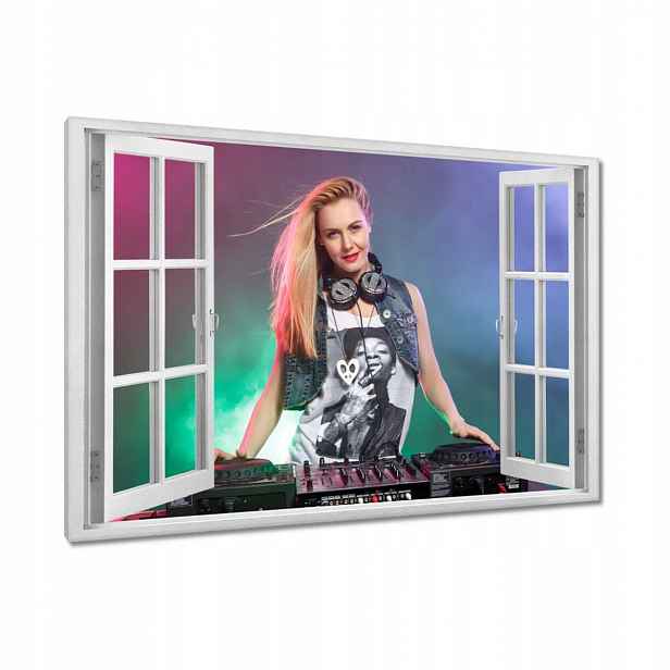 Obrazy 90x60 Djka za konzolou Párty