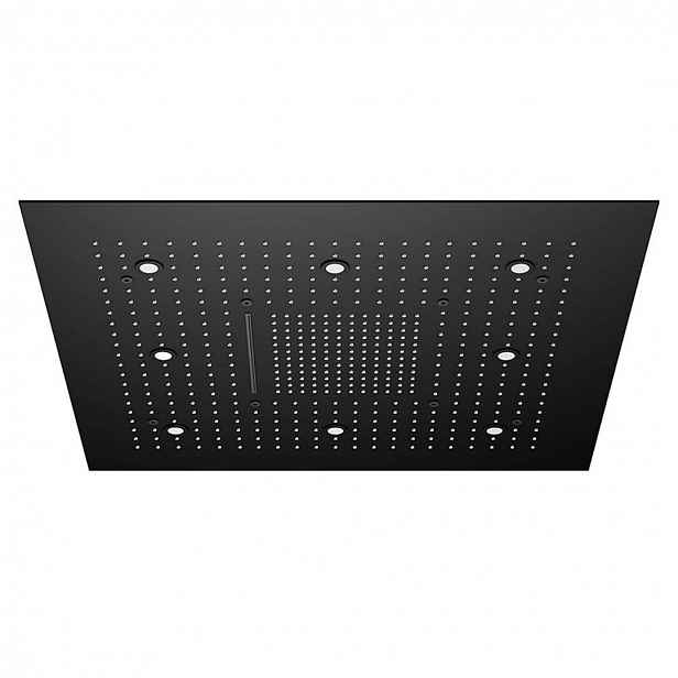 Steinberg 390 - Hlavová sprcha, 80x80 cm, 3 proudy, LED osvětlení, černá 390 6680 S