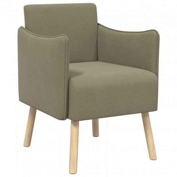 vidaXL Designové křeslo Khaki Zrnitý samet