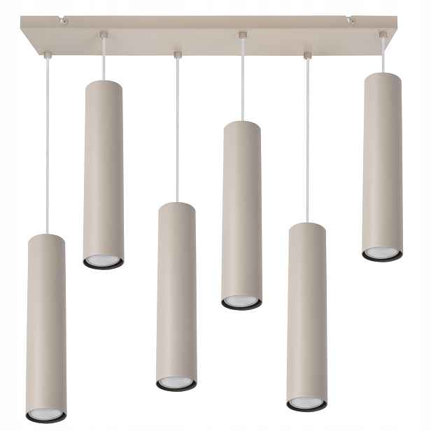 Závěsná Stropní Lampa Lustr Kašmírová Béžová Tuba Do Kuchyně Jídelny GU10