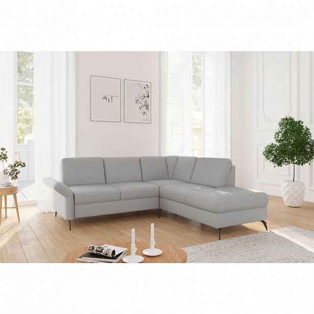 Sit & More ROHOVÁ SEDAČKA, textil, světle šedá