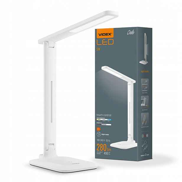Led stolní lampa s možností stmívání Videx Desk Lamp Oslo 490Lm
