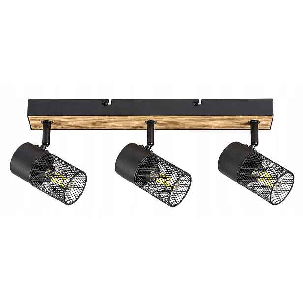 Rabalux Osvětlovací lišta 3xE14 40W Dub/Černá Metta