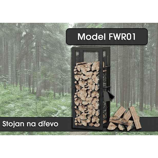Stojan na dřevo FWR01, 100 x 40 x 25 cm