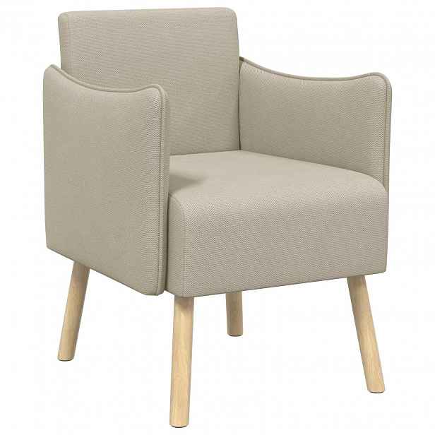vidaXL Designové křeslo Písková Zrnitý samet