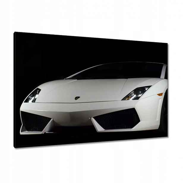 Obrazy 120x80 Bílý sportovní automobil