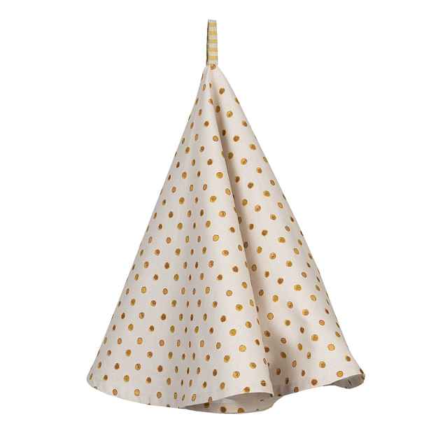 Bavlněná kuchyňská utěrka s puntíky Lemons & Leafs – Ø 80 cm Clayre & Eef
