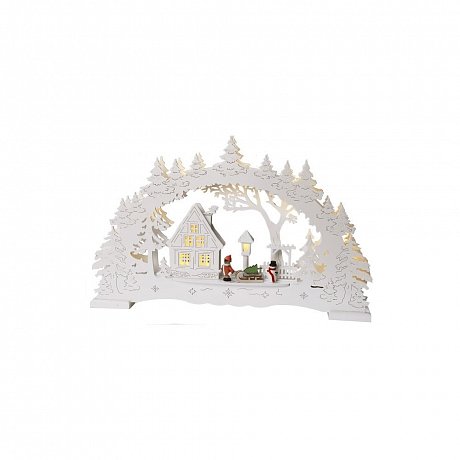 Bílá LED světelná dekorace Best Season Ulm, výška 27 cm