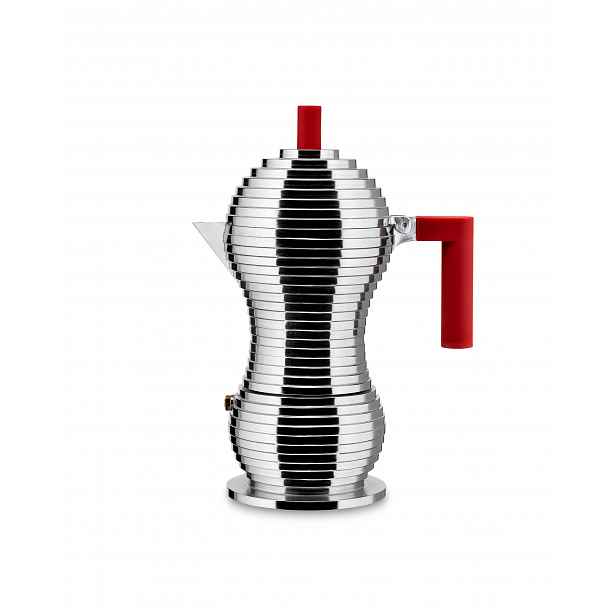 Espresso kávovar Pulcina na indukci, 300ml, červený - Alessi