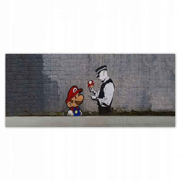 Fototapety 211x91 Banksy Houbař Policie