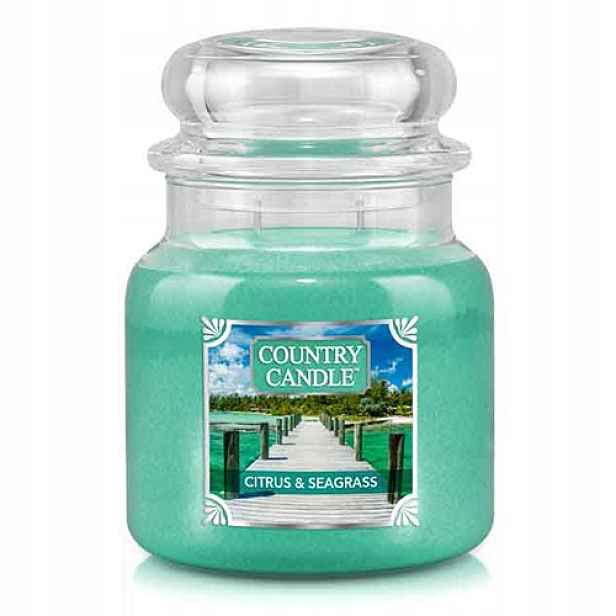 Vonná svíčka s parafínem Citrus & Seagrass Country Candle