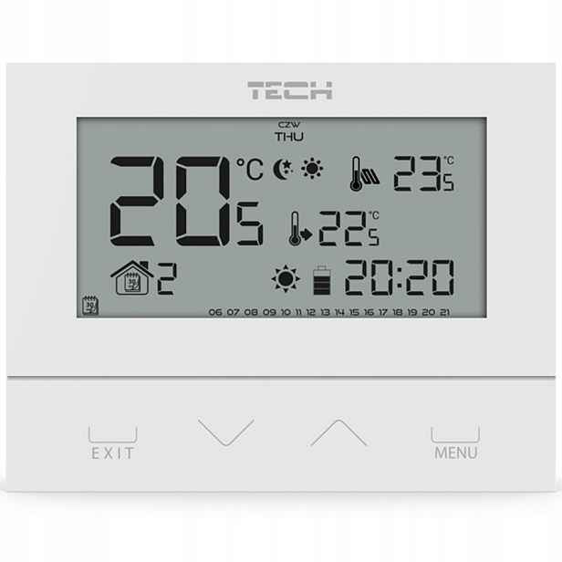 Termostat Regulátor Pokojové Teploty Sklo Tech ST-292 V3