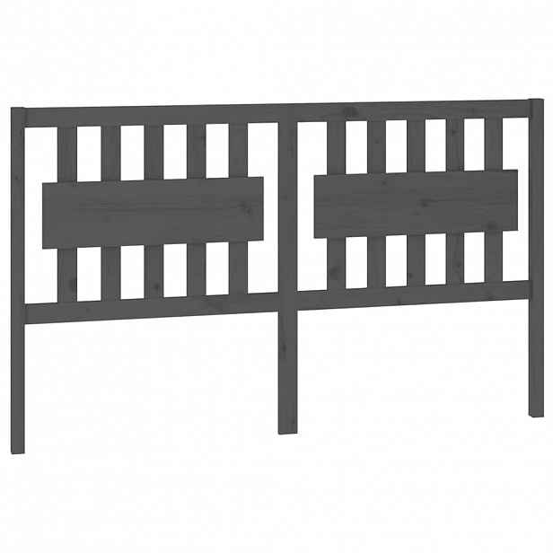 vidaXL Čelo postele šedé 165,5 x 4 x 100 cm masivní borovice