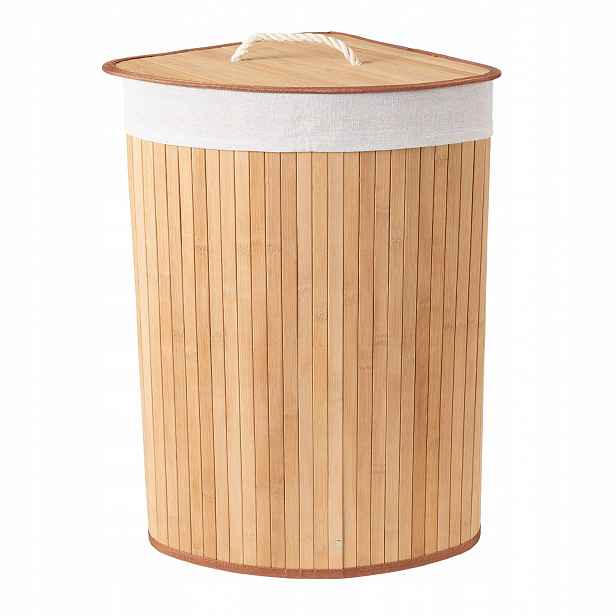 Compactor skládací koš na prádlo Bamboo, 40 L, rohový, 35 x 35 x 60 cm