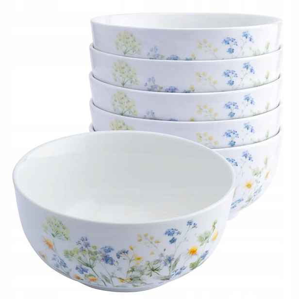 Miska na polévku 600 ml salátová 14 cm Altom Design Sluneční louka 6 ks