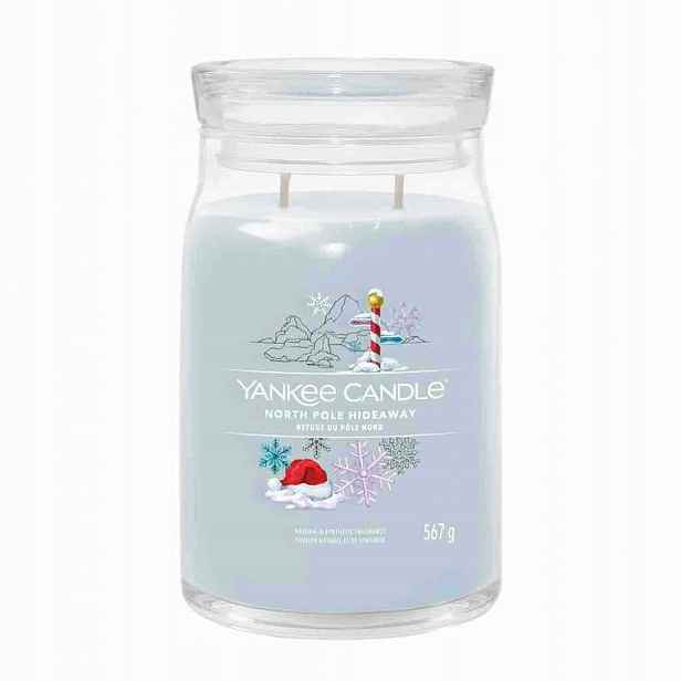 Yankee Candle vonná svíčka Signature ve skle velká North Pole Hideaway 567g