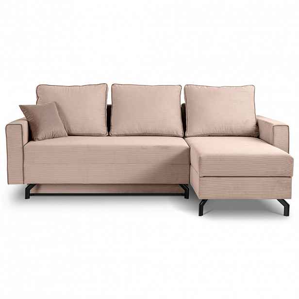 MID.YOU ROHOVÁ SEDAČKA, textil, starorůžová