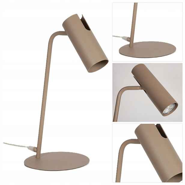 Béžová stolní lampa Leda, moderní, do pracovny i kanceláře Sigma Lighting