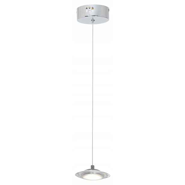 Chromová závěsná Led lampa 5W talíř Ellipse ML411 Eko-light