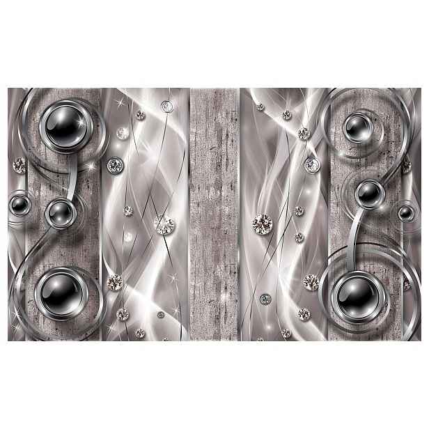 Fototapeta Metalický lesk Stříbro Diamanty Šedá 350x250 textura lepidlo