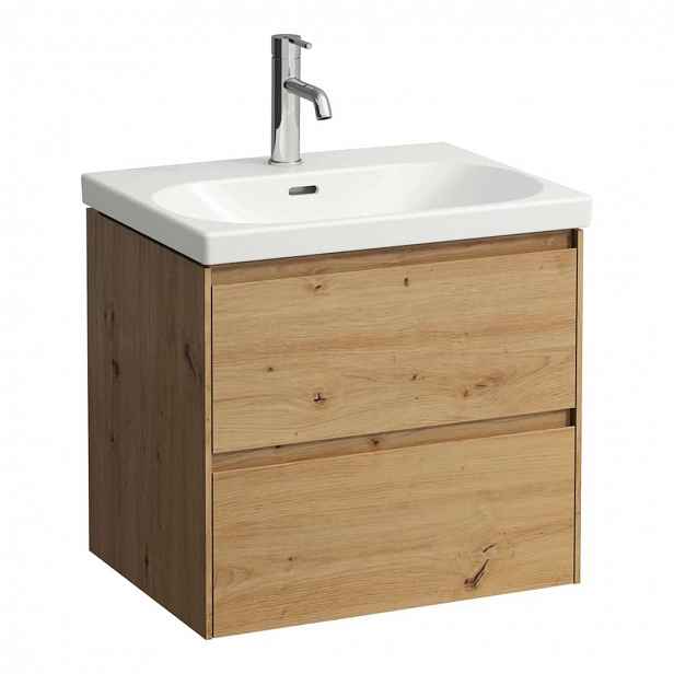 Laufen Lani - Umyvadlová skříňka, 58x44x52 cm, 2 zásuvky, dub H4035321122671