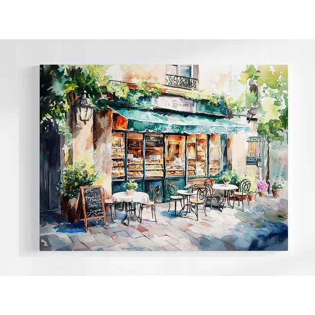 Plakát Kavárna Pekárna Ulička Pohlednice Pohled 100x75