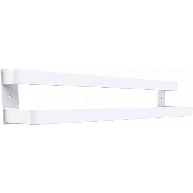 Premium věšák na Ručníky Do Koupelny loft Bílý 60 cm 2 úrovně