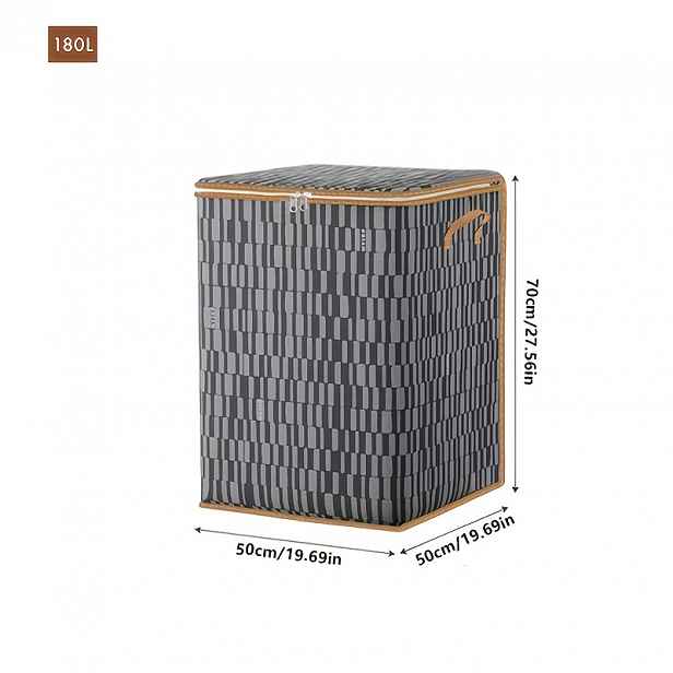 TEMU 1ks Šedá Kostkovaná Taška na Stěhování, Úložný Vak na Oblečení a Prošívané Peřiny, Minimalistický Design, Netkaná Textilie, Lehká a Skládací,