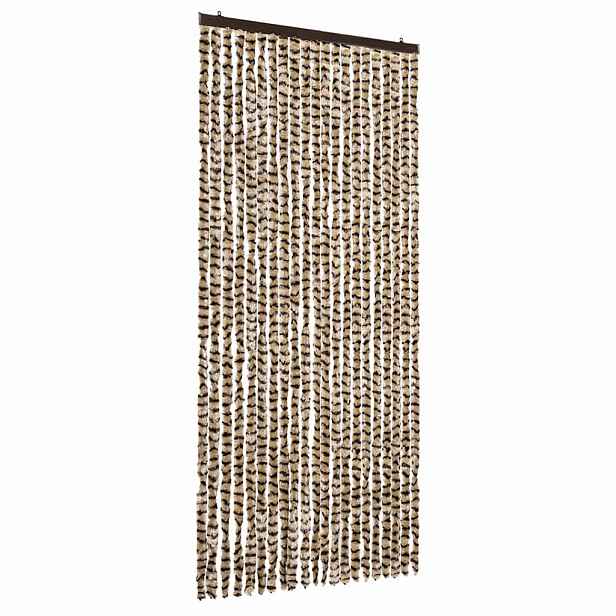 vidaXL Závěs proti hmyzu béžový a hnědý 90 x 220 cm Chenille