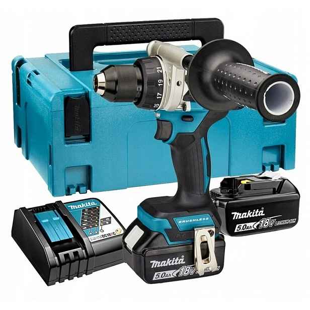 Aku Vrtačka akumulátorový Makita na baterie 18 V DDF486RTJ 5Ah 130 Nm
