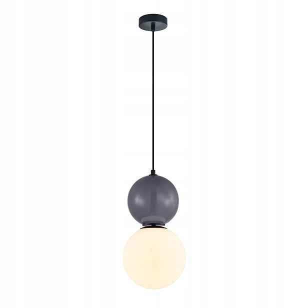 Italux Mastal závěsná lampa koule černo-šedá E27 40W