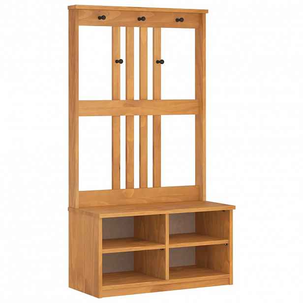 vidaXL Předsíňový strom SANDNES 87x40x159,5cm Borovicový masiv