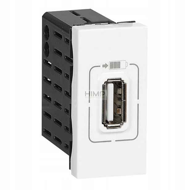 Usb nabíječka 1-modulární 1100 mA Typ-A Bílá