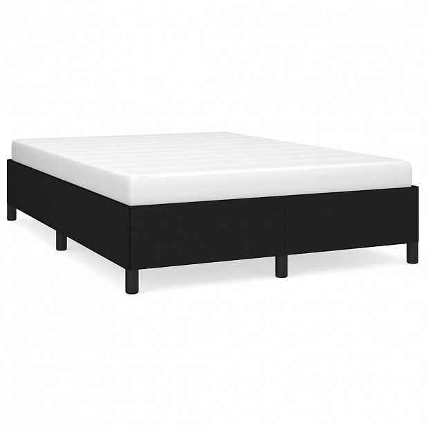 vidaXL Rám postele bez matrace černý 140 x 200 cm textil